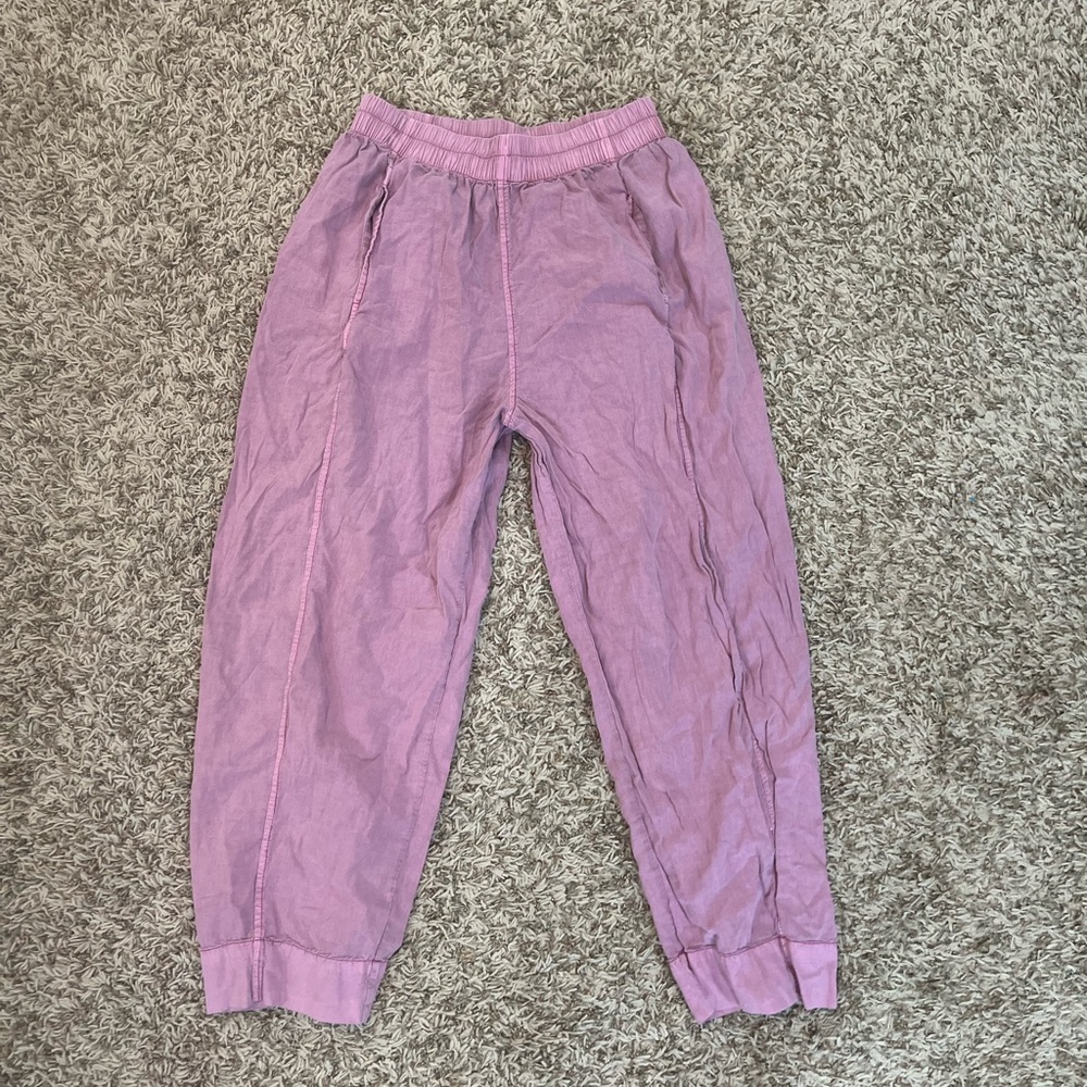 Free People linen Pink Pants